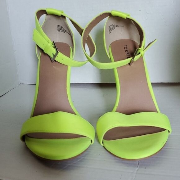 Torrid Neon Heels Pumps Shoes Sandals Ankle Strap Tapered Heel Women's WOMANS 12 - Picture 15 of 16